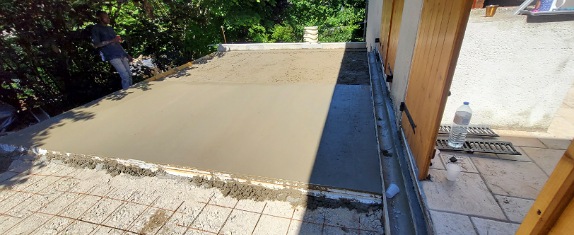 Coulage d'une dalle béton